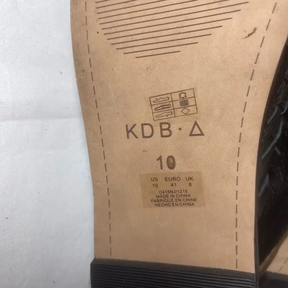 Kelsi Dagger Brooklyn Maple woven black leather mules size 10 - Picture 7 of 7